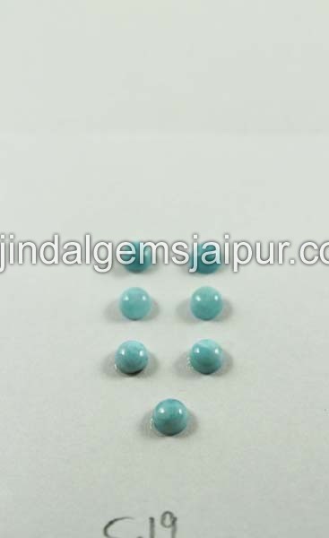 Larimar Smooth Round Cabochon